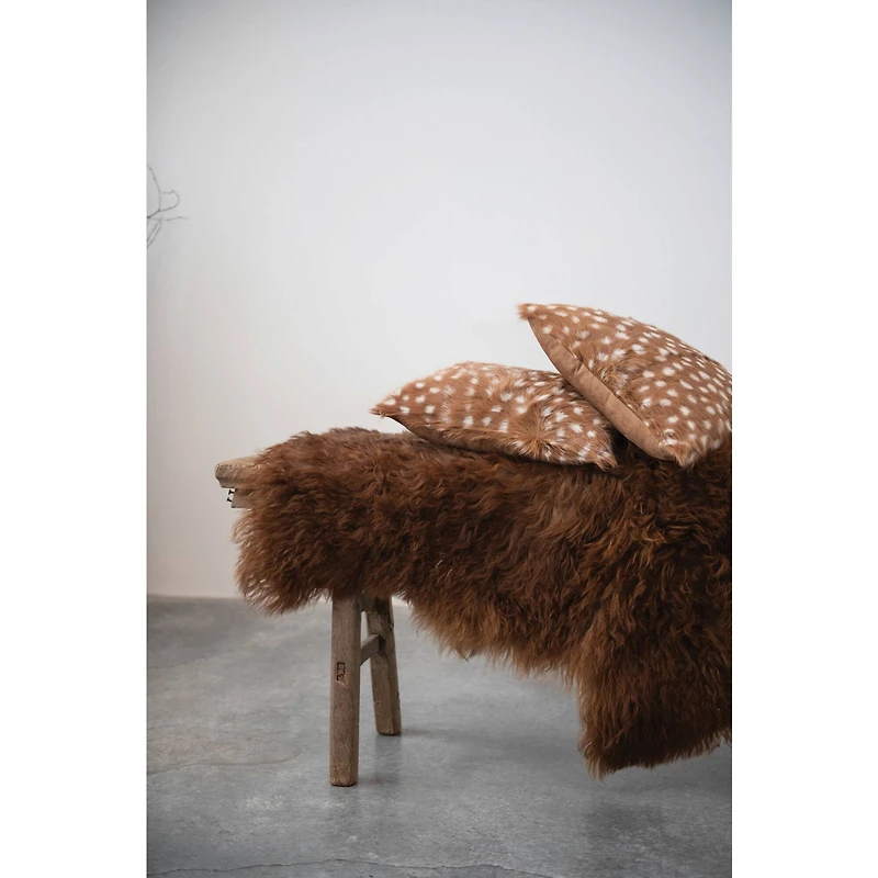 Hello Honey® 3ft. Natural Brown Fur Rug