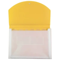 JAM Paper 9.5" x 13" Two-Tone Yellow Plastic Accordion Folder
