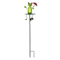 Glitzhome® 39" Solar Lighted Frog Garden Stake