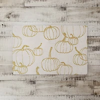 Mustard Yellow Multi Pumpkin Pattern Floor Mat