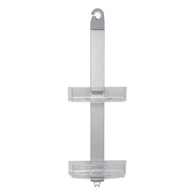 Bath Bliss Adjustable Rust Proof Aluminum 2 Tier Shower Caddy