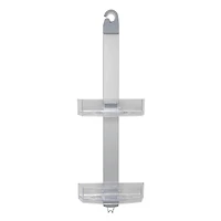 Bath Bliss Adjustable Rust Proof Aluminum 2 Tier Shower Caddy