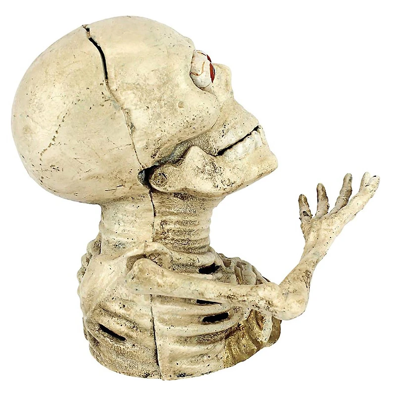 Design Toscano Bugged-Out Hungry Skeleton Cast Iron Mechanical Coin Bank