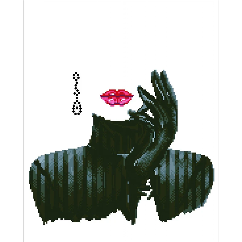 Diamond Dotz® Intermediate Lady in Black Diamond Painting Kit