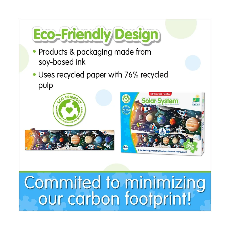Long & Tall Puzzle - Solar System: 50+ Pcs
