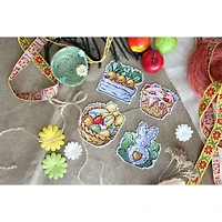 MP Studia Rabbit and Carrots. Magnets Plastic Canvas Plastic Canvas Counted Cross Stitch Kit