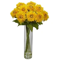 2ft. Yellow Sunflower Arrangement in Cylinder Vase