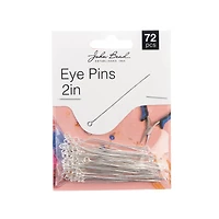 John Bead 2" Silver Eye Pins, 72ct.