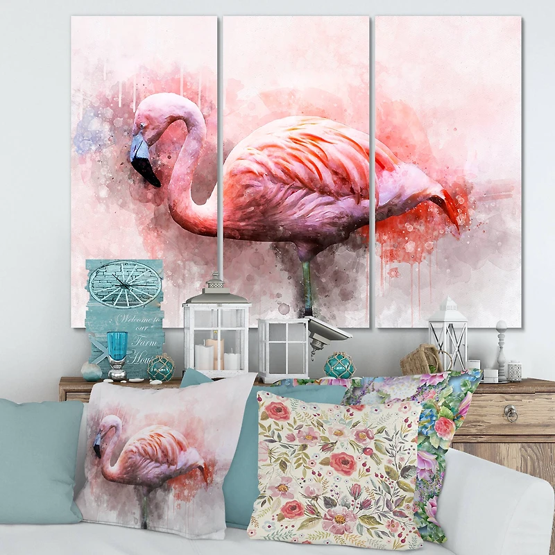 Designart - Portrait of Pink Flamingo V