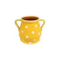 Hello Honey® 8" Yellow & White Terra Cotta Planter