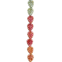 10mm Mixed Czech Glass Leaf Beads by Bead Landing™