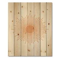 Designart - Minimalist Bright Shining Orange Sun Rays III
