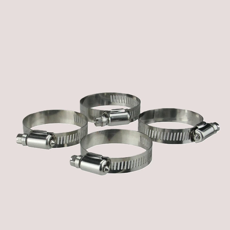 2.75" Stainless Steel Adjustable Swimming Pool Hose Clamps, 4ct.