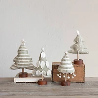 Hello Honey® Wool Felt Christmas Tree with Wood Base Set