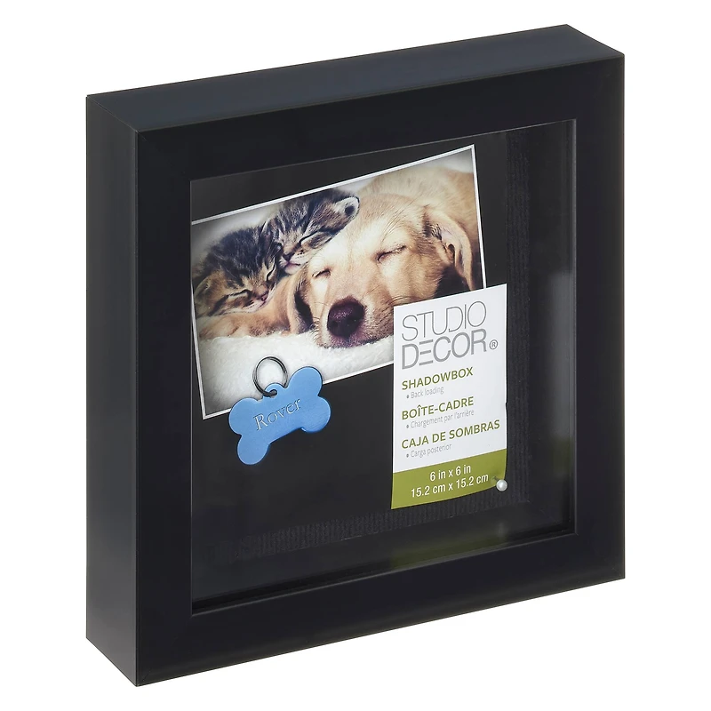 6" x 6" Black Mini Shadow Box by Studio Décor®