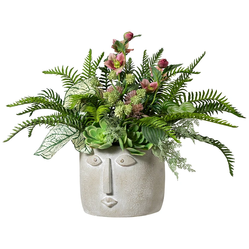 8.5" Small Face Ceramic Outdoor Garden Planter