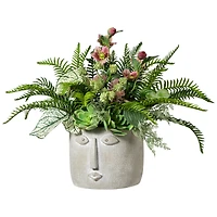 8.5" Small Face Ceramic Outdoor Garden Planter