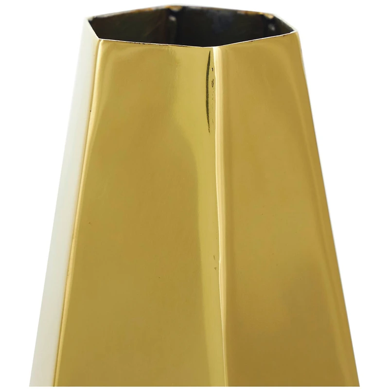 Stainless Steel Geometric Hexagon Shaped Vase Set