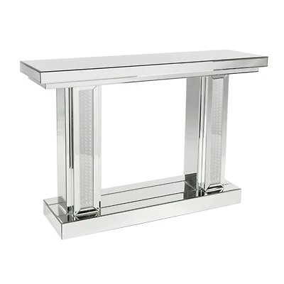 Silver Glam Wood Console Table, 32" x 48"