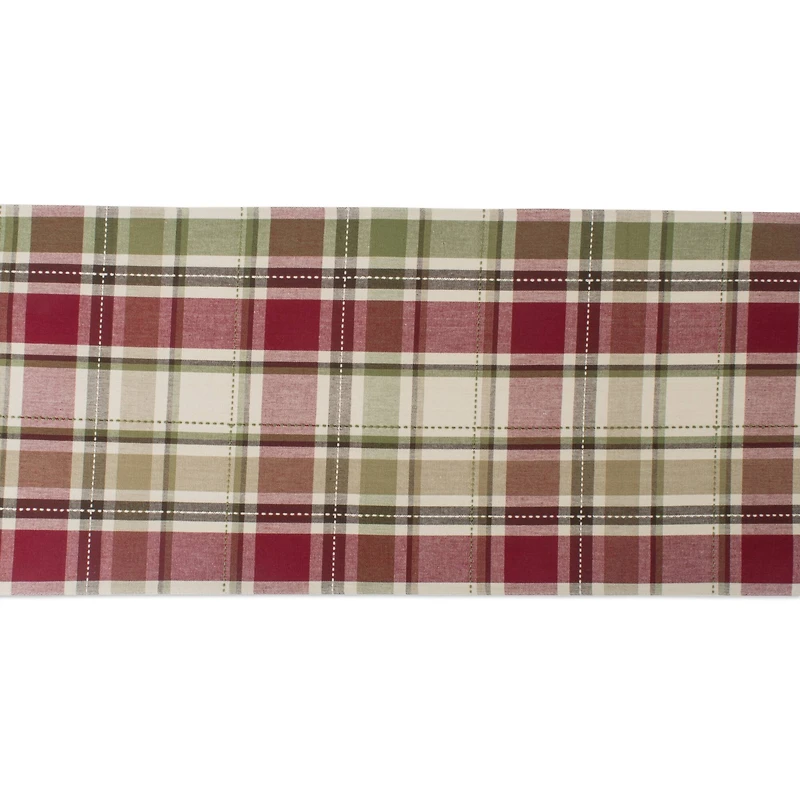 Homespun Plaid Table Runner 13" x 108"