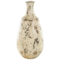 Brown Ceramic Antique Style Distressed Vase