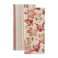DII® Rustic Leaves Dishtowel Set