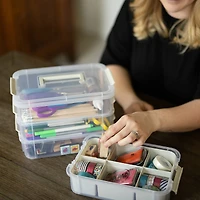 Everything Mary Four Tray Plastic Storage Organizer