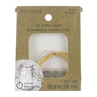 18ct. Warm White LED String Lights with Gold Wire by Ashland®