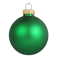 6 Pack 2.5" Green Matte Glass Ball Ornaments by Ashland®