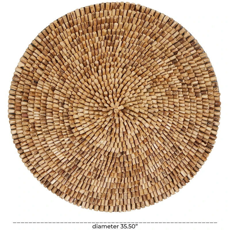 The Novogratz Brown Overlapping Reclaimed Wood Wall Décor