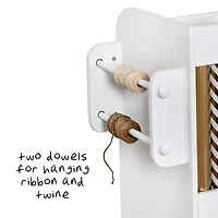 Honey Can Do 3-Drawer White Rolling Craft Cart with Drawers & Slotted Compartments