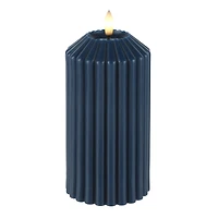 6" Ribbed Wax LED Pillar Candle by Ashland