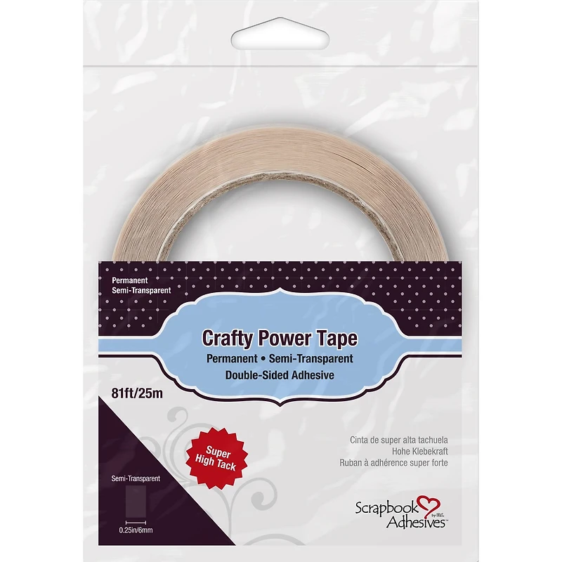 Scrapbook Adhesives Crafty Power Tape Refill, 0.25" x 81ft.