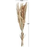62" Beige Dried Plant Assorted Bouquet Palm Leaf Natural Foliage with Branch Accents