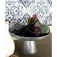 12" Gray Iron Farmhouse Cake Stand