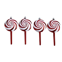 4ct. 7" Shatterproof Christmas Candy Cane Deluxe Ornaments