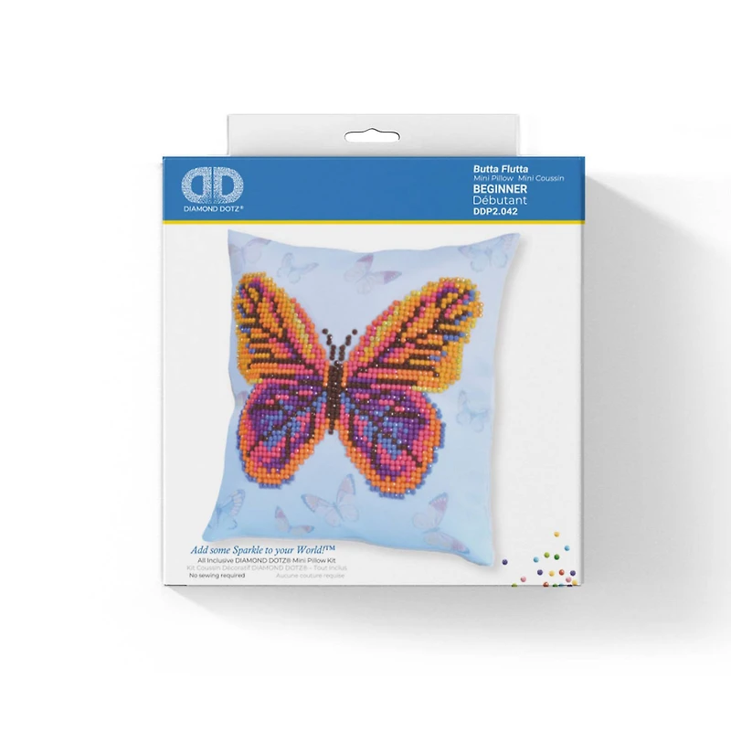 Diamond Dotz® Butta Flutta Diamond Painting Mini Pillow Artwork Kit