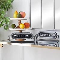 4.5" Black Metal Farmhouse Decorative Sign Set