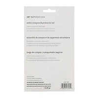 24 Pack: Art Alternatives Safety Compass & Protractor Set