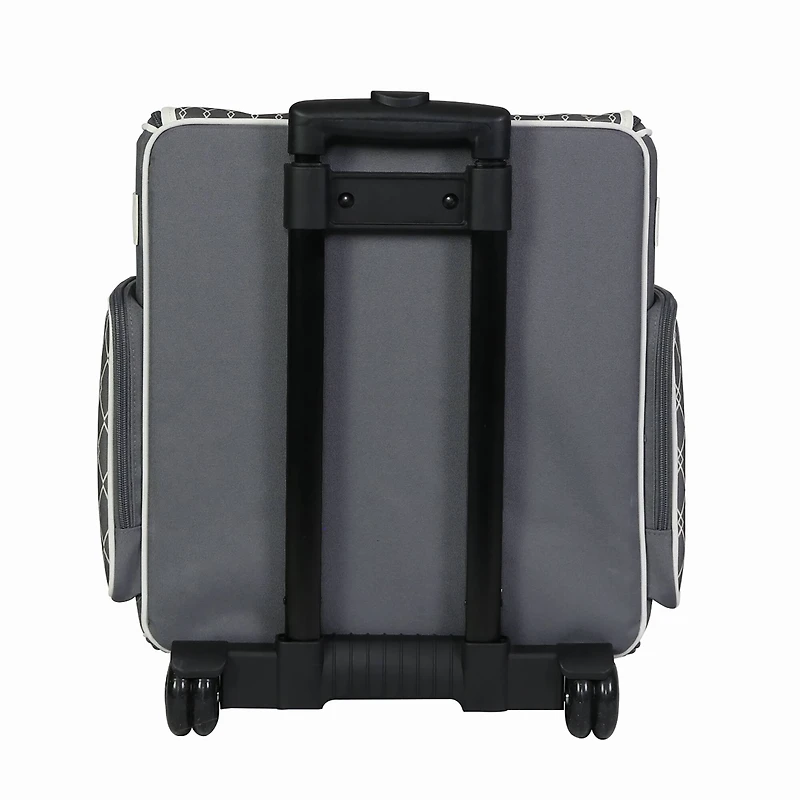 Everything Mary Gray & White Diamond Rolling Scrapbook Travel Case