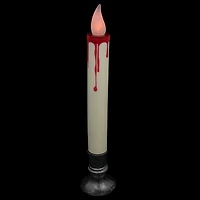 9" Flickering LED Halloween Candle Lamp with Dripping Blood Effect