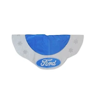 45.5" Blue & White Ford Scalloped Christmas Tree Skirt