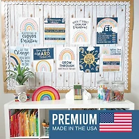 Hadley Designs 11" x 14" Boho Rainbow Growth Mindset Classroom Décor Posters Set