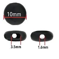 Fablastic™ Black Silicone Cord Locks, 10mm