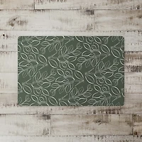 Sage Lined Leaves Floor Mat