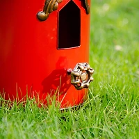 Glitzhome® 32" Red Pagoda Metal Birdhouse