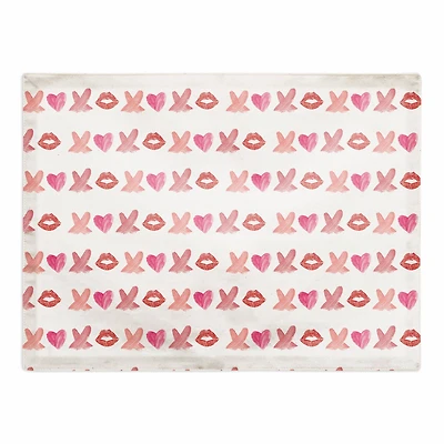 Lipstick XO Pattern 14" x 18" Cotton Twill Placemat