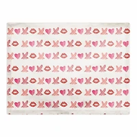 Lipstick XO Pattern 14" x 18" Cotton Twill Placemat