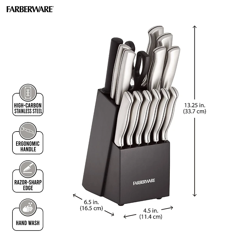 Farberware Stainless Steel Knife Block Set