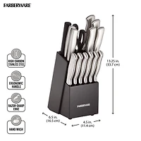 Farberware Stainless Steel Knife Block Set